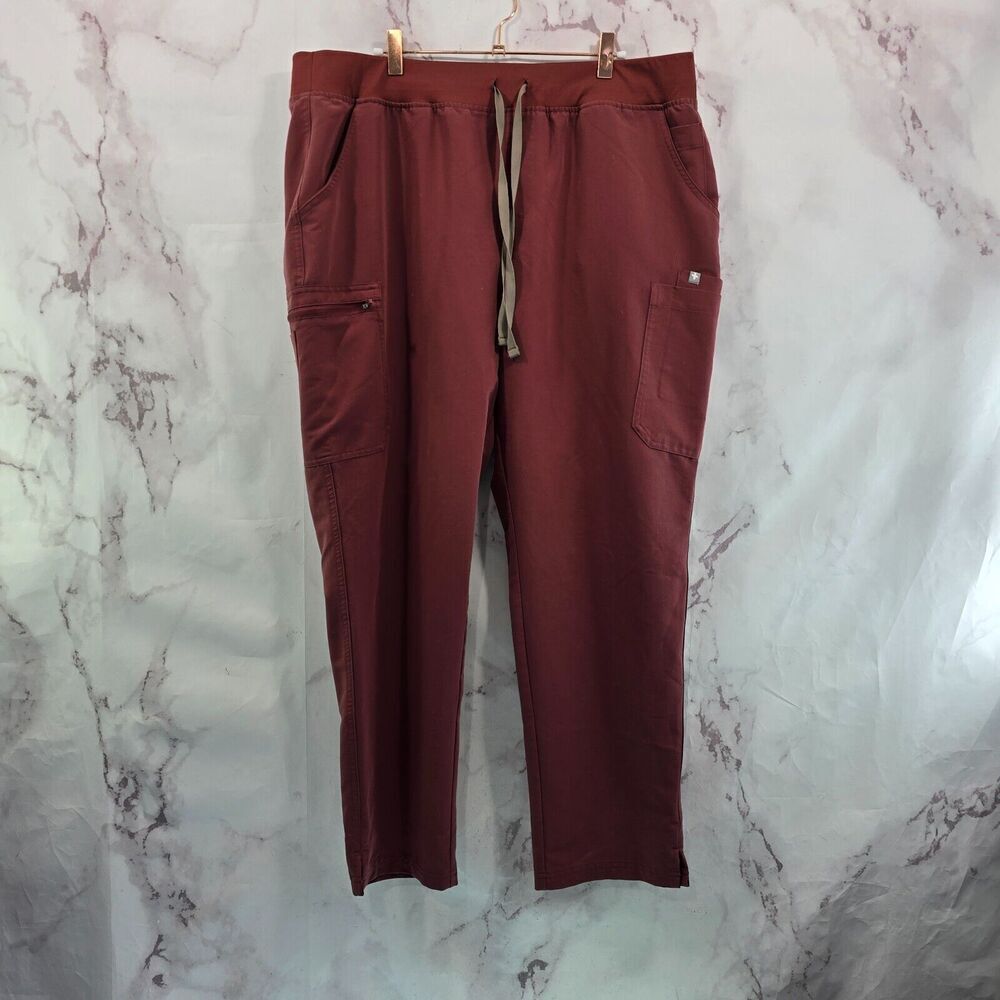 Figs Zamora Womens XXL Red Bottom Yola Yoga Pant Technical Scrubs